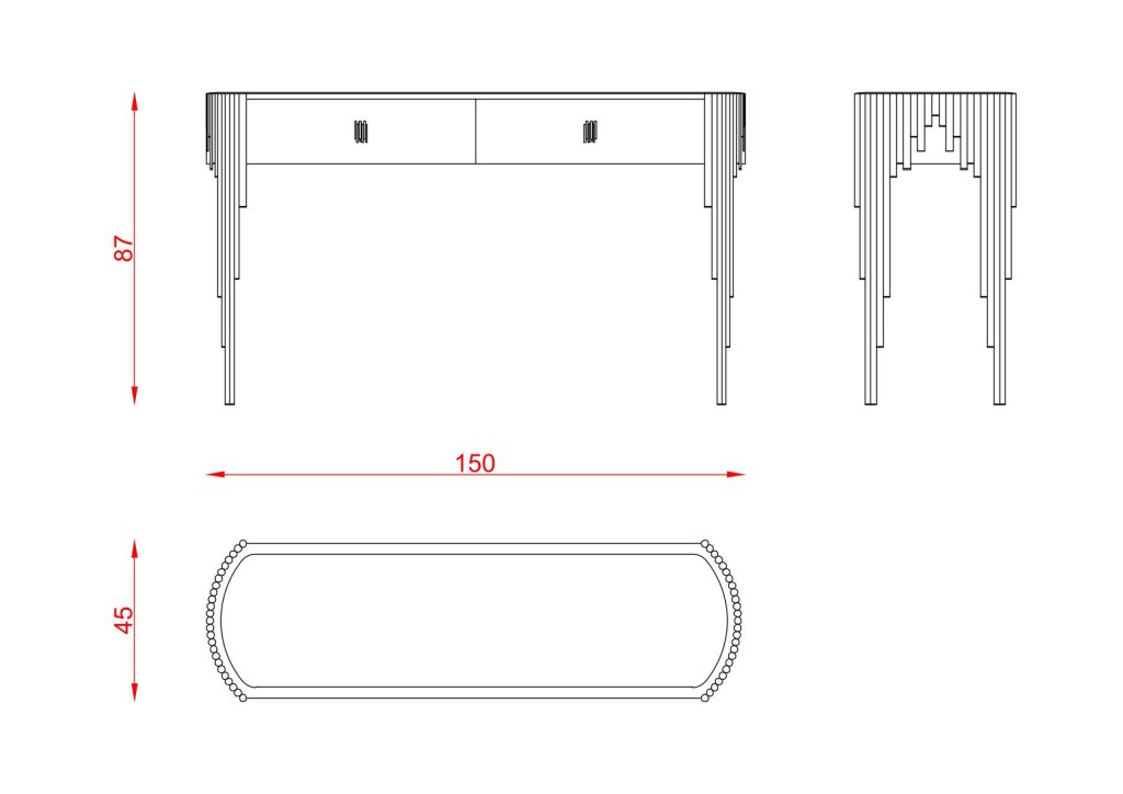 Cratos Sideboard technical drawing