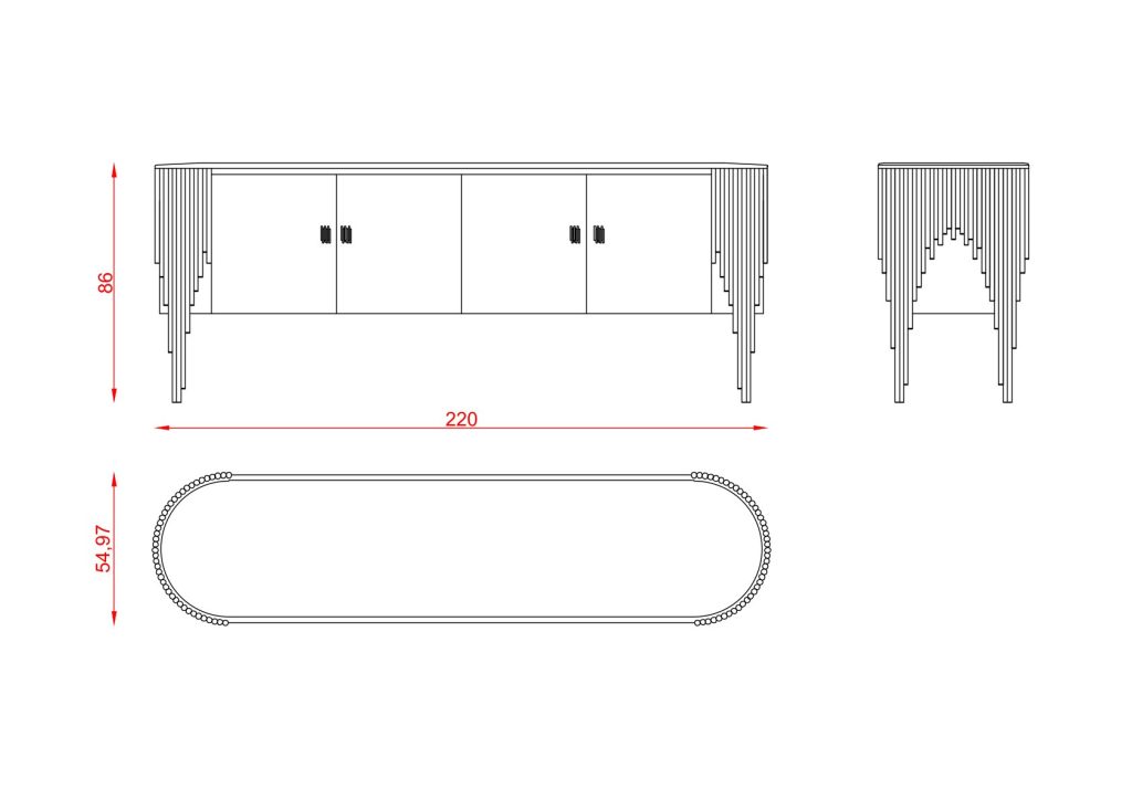 Cratos Console technical drawing