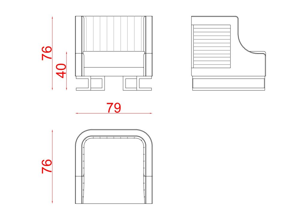 Technical drawing of Diego Bergere