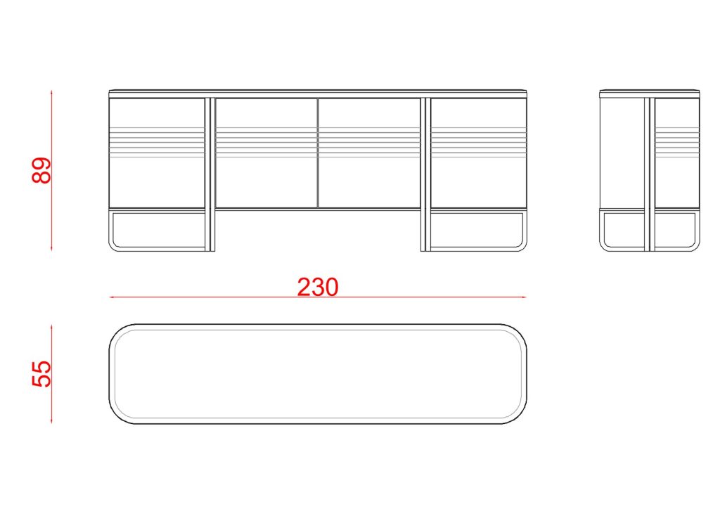 Diego Console technical drawing