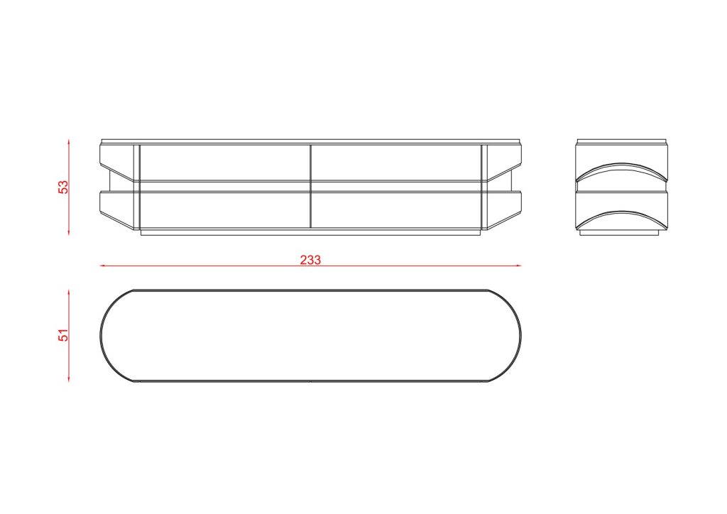 Technical drawing of Kailas TV Unit