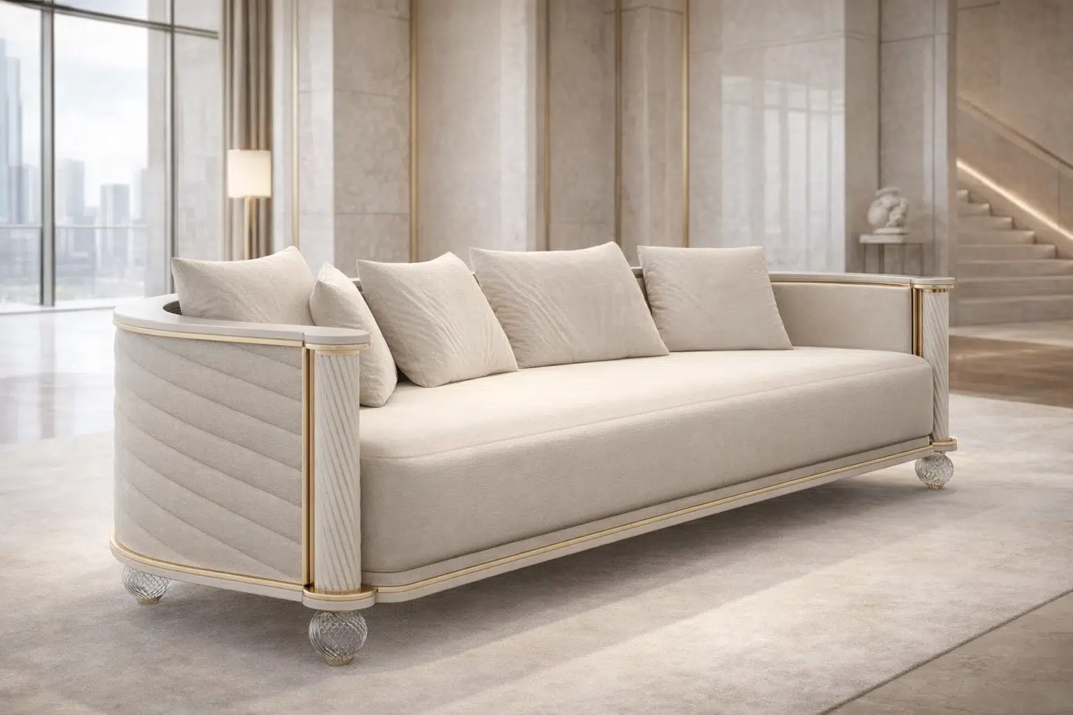 Opheline Üçlü Classic Koltuk - Zebrano Mobilya – Luxury Philosophy