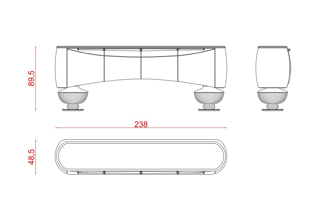 Phaselis Console technical drawing