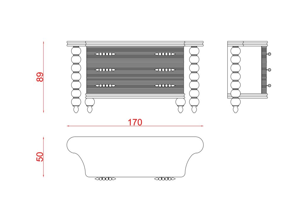 Technical drawing of Sentinus Dresser