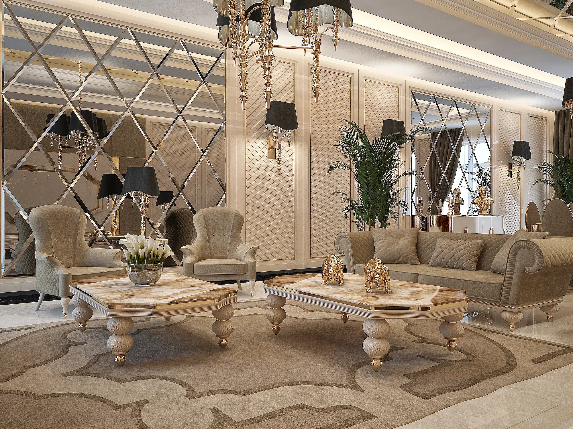 Sentinus Üçlü Koltuk - Zebrano Mobilya – Luxury Philosophy