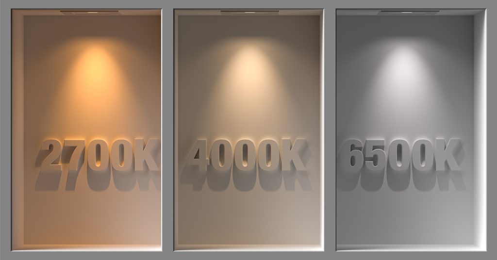 lighting niches with 2700k 4000k 6500k color temperatures 3d render 1
