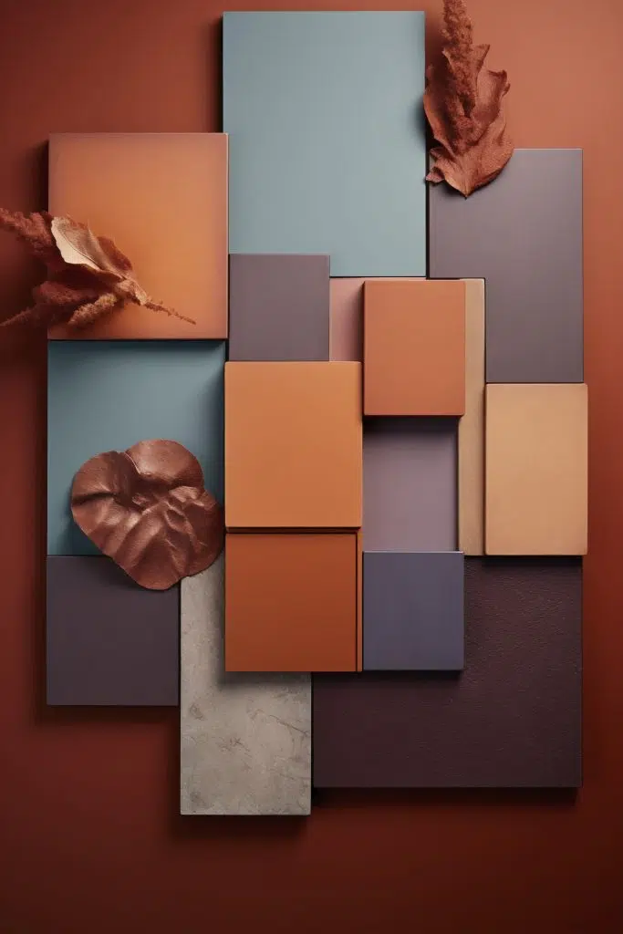 mosaic with abstract square shapes