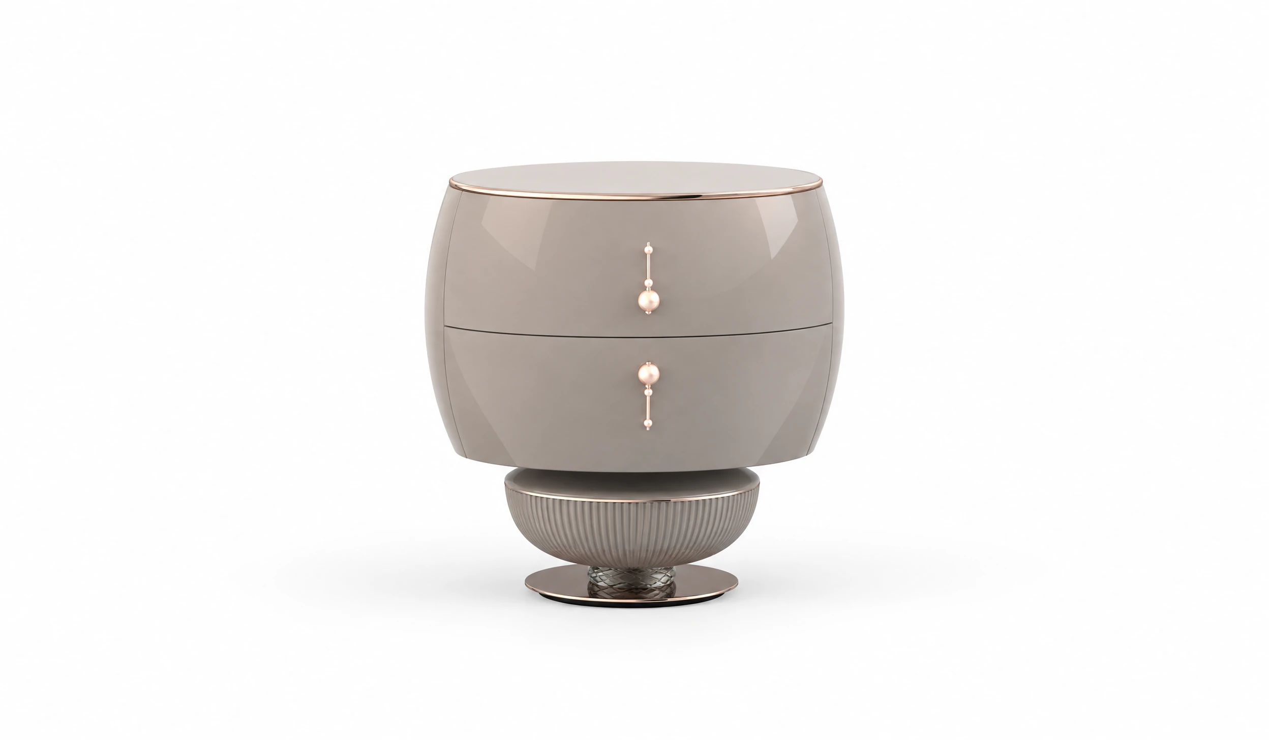 Phaselis Nightstand – Zebrano luxury bedroom nightstand