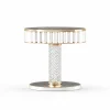 Velovis Nightstand front view – Zebrano luxury bedroom nightstand