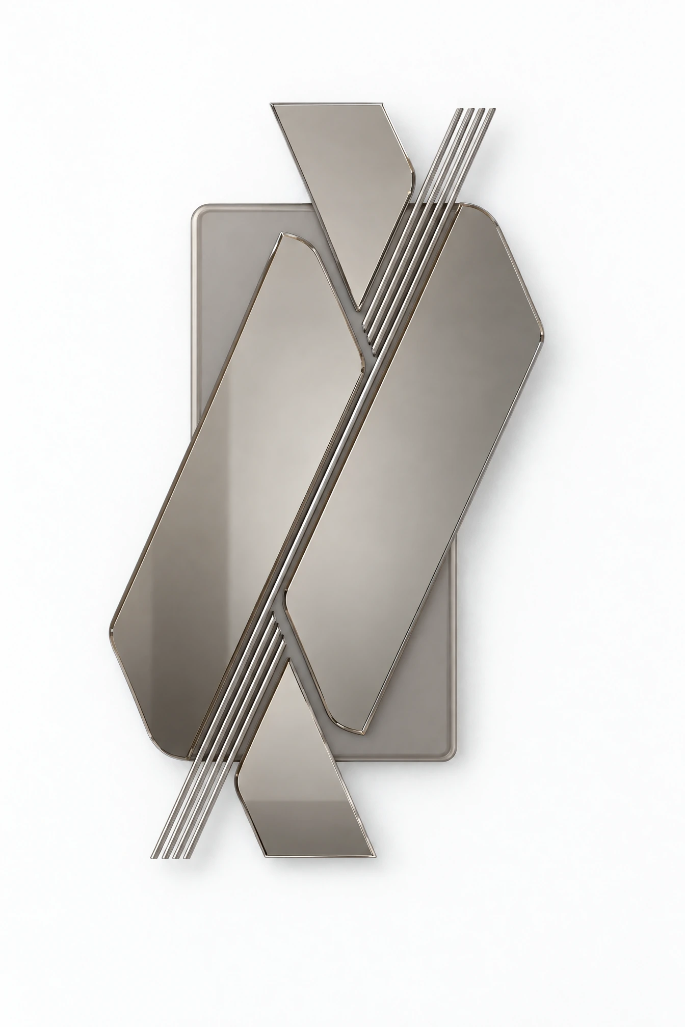 Athena Mirror front view – Zebrano