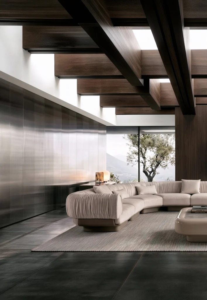 Nova corner sofa and center table, spacious living room