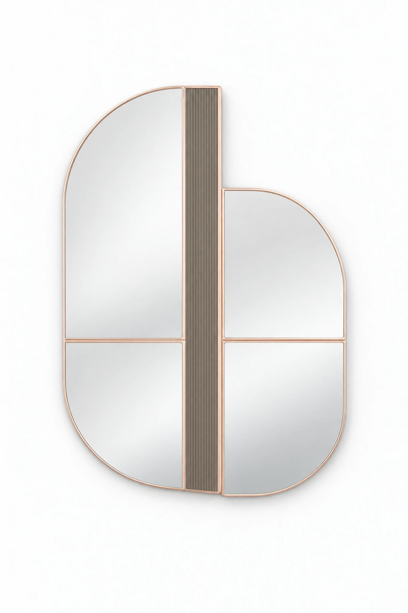 Phaselis Dresser Mirror front view – Zebrano