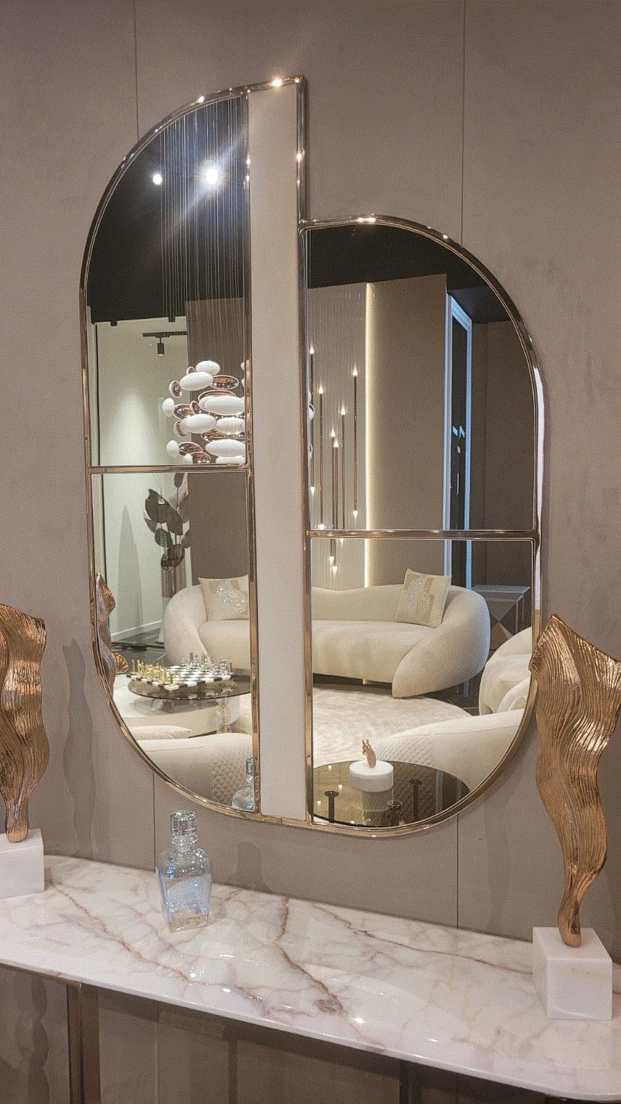 Phaselis Dresser Mirror in an interior – Zebrano