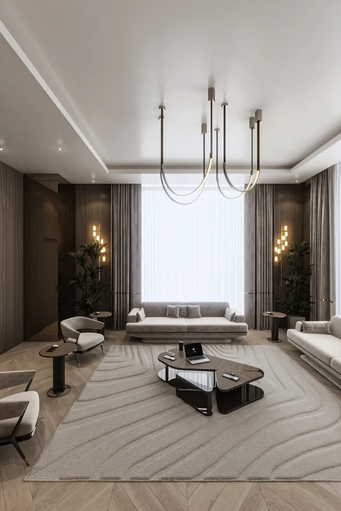 Zebrano Athena Koleksiyonu salon ve yemek odası dekorasyonu