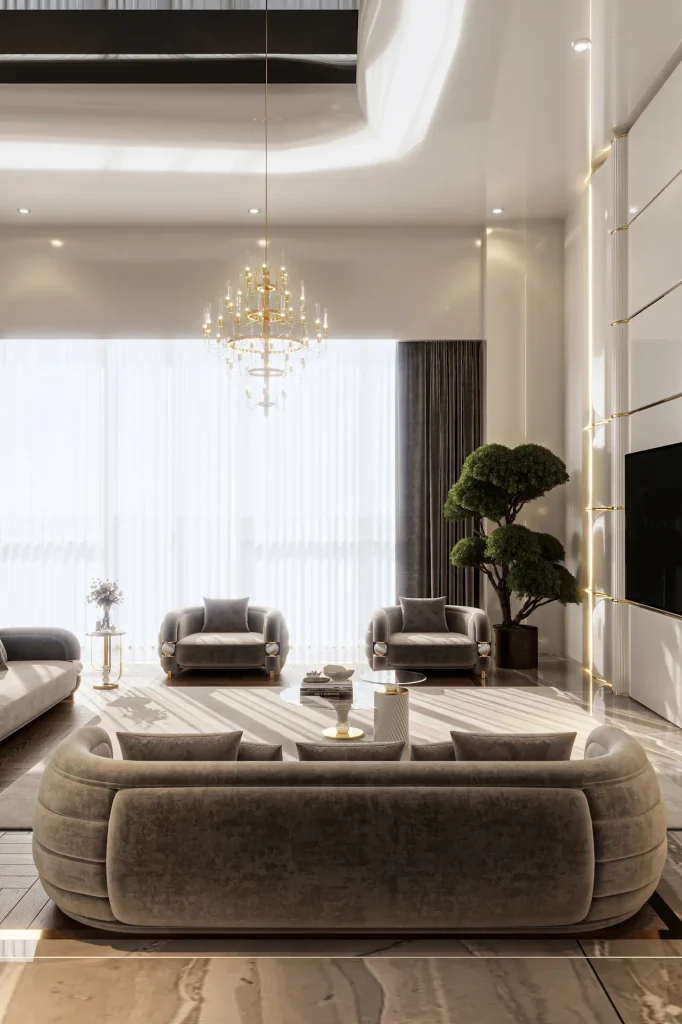 Zebrano Opheline Koleksiyonu salon ve yemek odası (açık) dekorasyonu