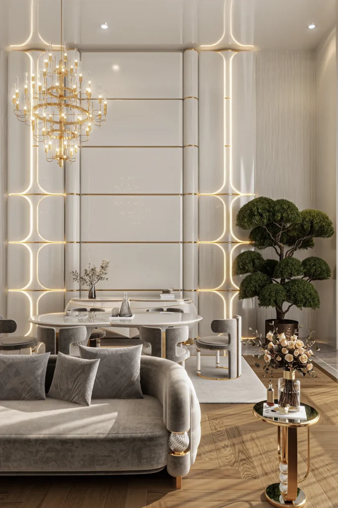 Zebrano Opheline Koleksiyonu salon ve yemek odası (açık) dekorasyonu