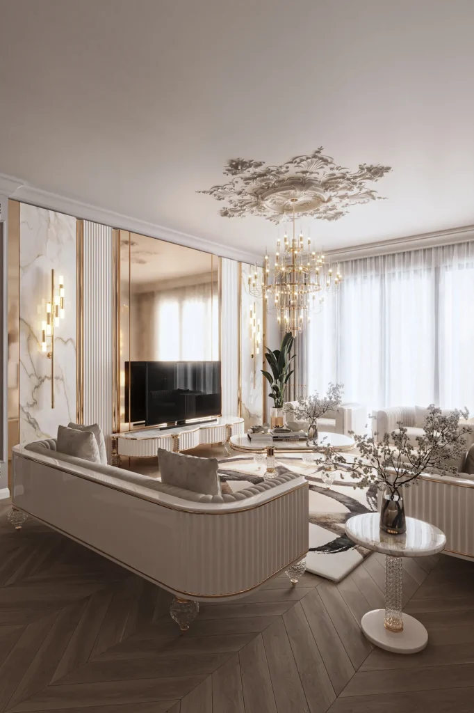 Zebrano Velovis Koleksiyonu salon ve yemek odası dekorasyonu