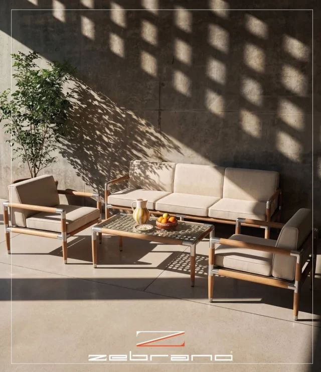 MARINA TEAK brings teak, polished metal and woven surfaces together in a clean, practical form made for drinks, short conversations and sunlit breaks.

MARINA TEAK; tik, parlak metal ve dokuma yüzeyleri bir araya getirerek içecek molaları, kısa sohbetler ve güneşli anlar için pratik ve şık bir kullanım sunar.

#zebranooutdoor #marinateak #outdoorliving #outdoorfurniture #luxuryoutdoor @zebranooutdoor